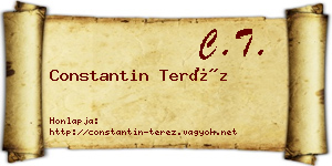 Constantin Teréz névjegykártya